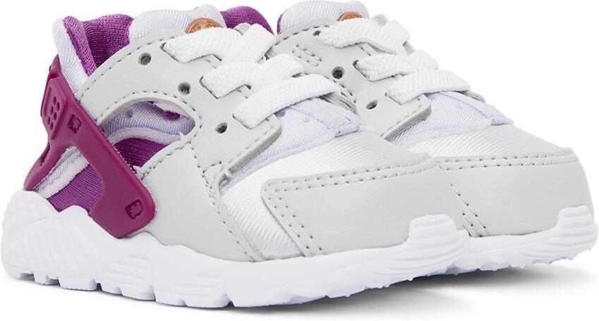 Nike Baby Silver & Purple Huarache Run Sneakers - Picture 3