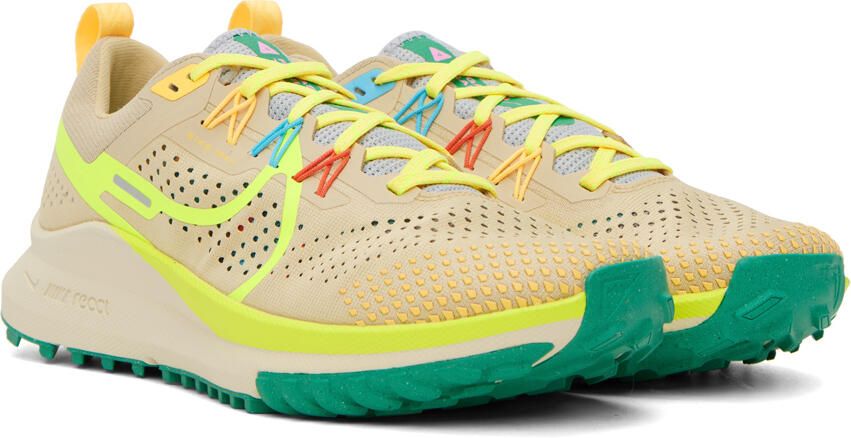 Nike Beige React Pegasus Trail 4 Sneakers - Picture 2