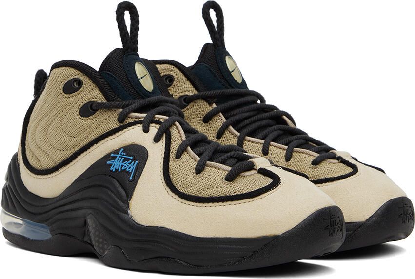 Nike Black & Beige Stüssy Edition Air Penny II Sneakers