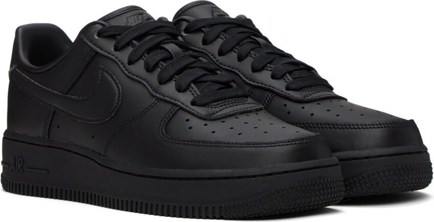 Nike Black Air Force 1 '07 Fresh Sneakers - Picture 5