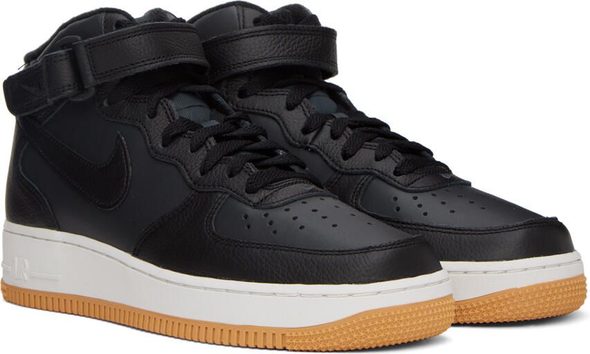 Nike Black Air Force 1 Mid '07 Sneakers - Picture 2