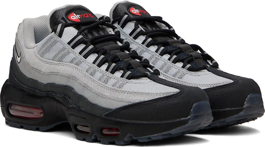 Nike Black & Gray Air Max 95 Premium Sneakers - Picture 2