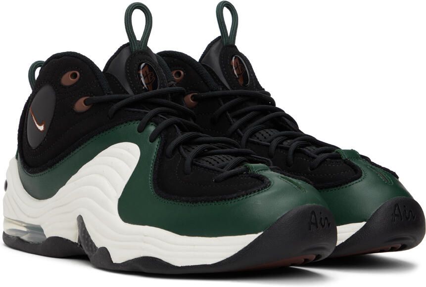 Nike Black & Green Air Penny II Sneakers - Picture 2