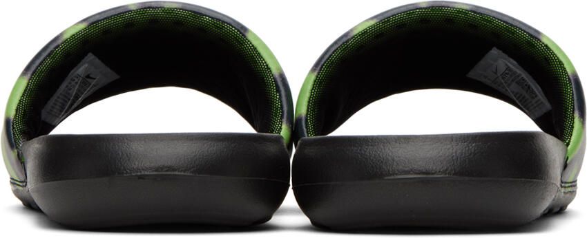 Nike Black & Green Victori One Sandals - Picture 5