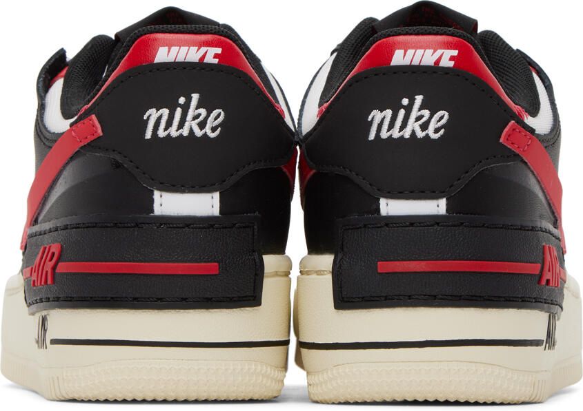 Nike Black & Red Air Force 1 Shadow Sneakers
