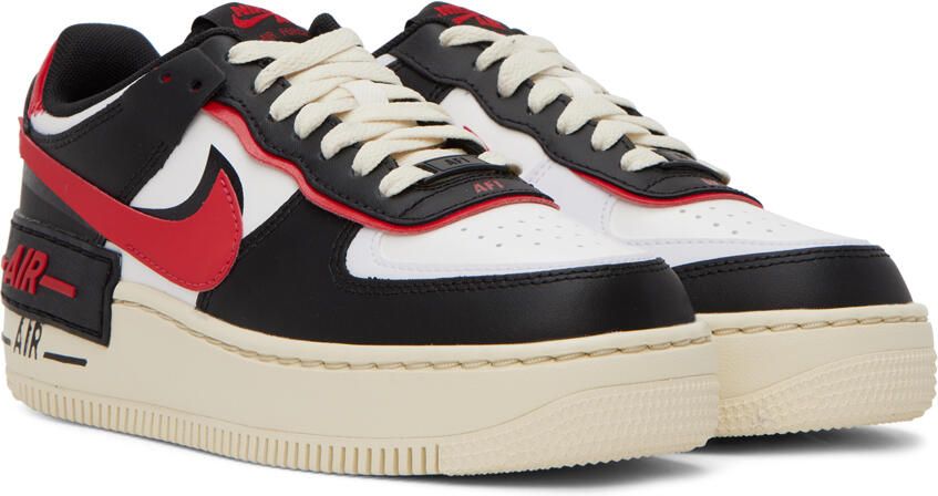 Nike Black & Red Air Force 1 Shadow Sneakers - Picture 2