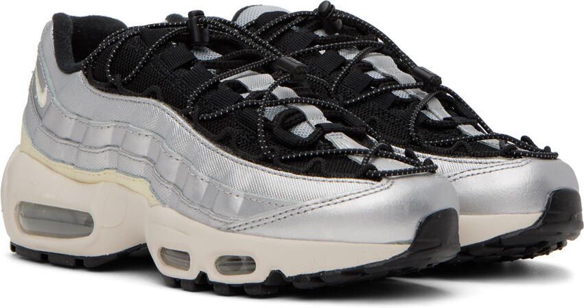 Nike Black & Silver Air Max 95 Sneakers - Picture 2