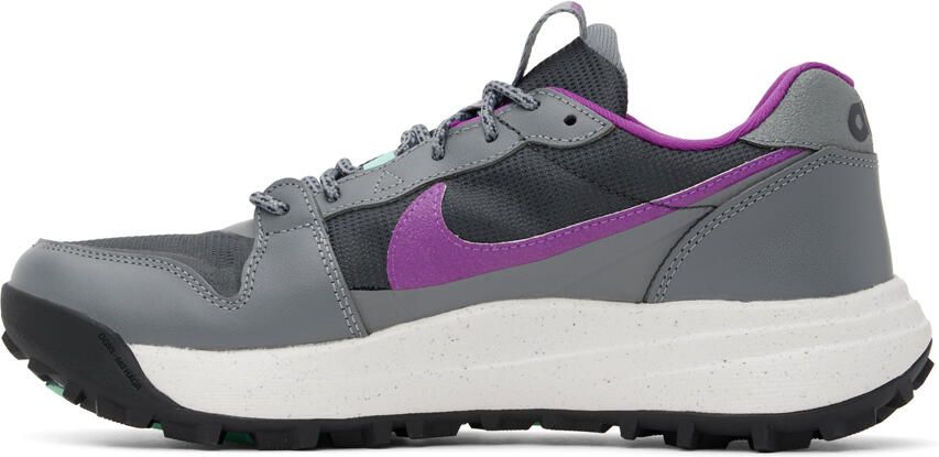 Nike Gray & Purple ACG Lowcate Sneakers - Picture 3