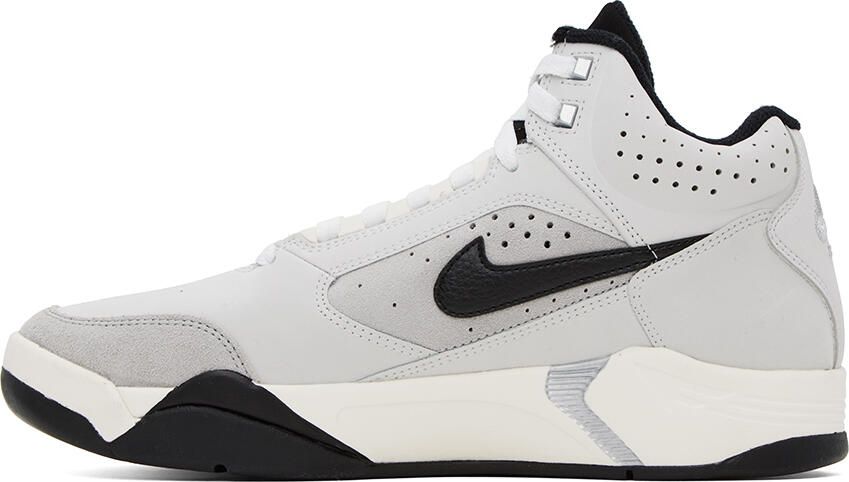 Nike Gray Air Flight Lite Mid Sneakers - Picture 3