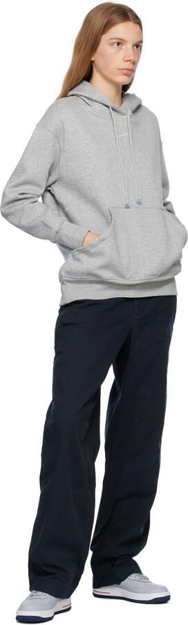 Nike Gray & Navy Air Force 1 High Sneakers - Picture 4