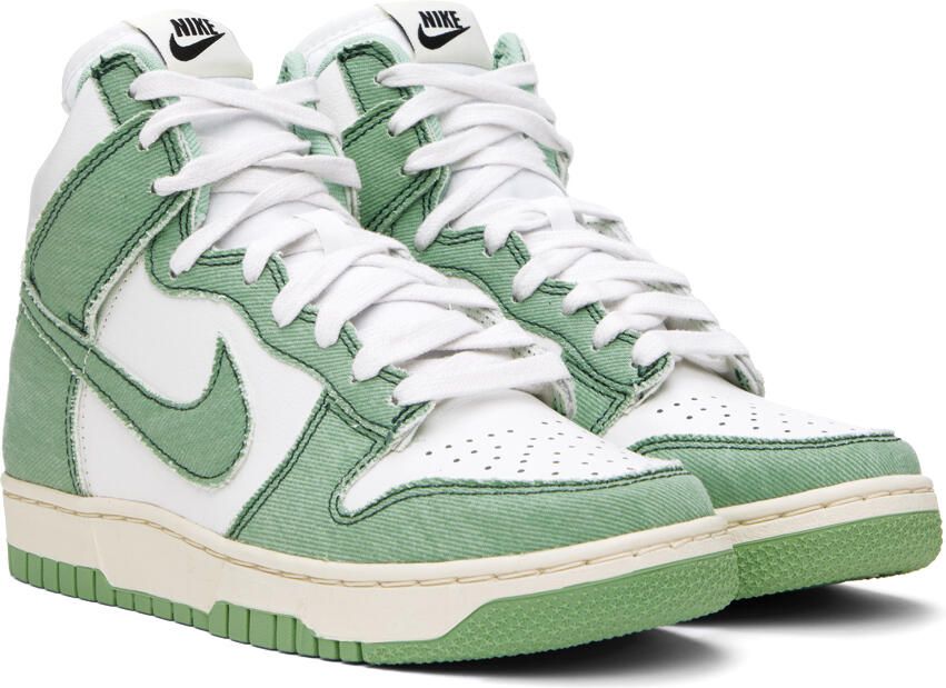 Nike Green & White Dunk Hi 1985 Sneakers - Picture 2