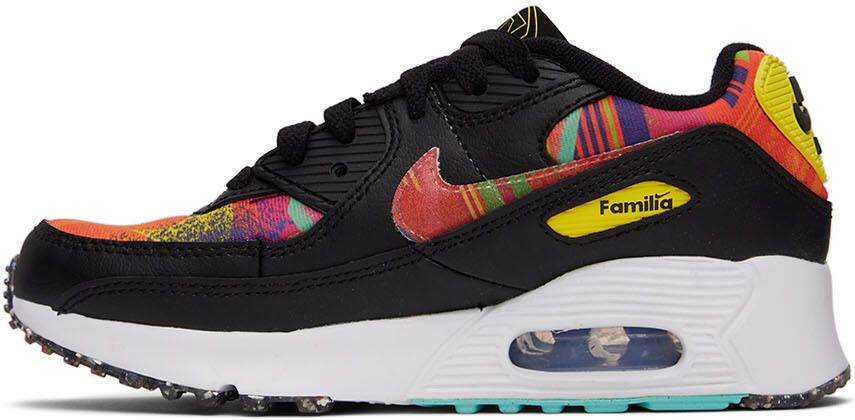 Nike Kids Black & Multicolor Air Max 90 Familia Little Kids Sneakers - Picture 3