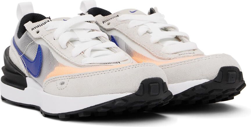 Nike Kids Gray & Orange Waffle One Little Kids Sneakers - Picture 2