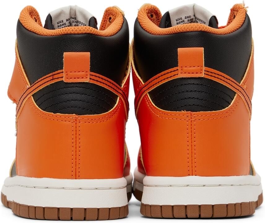 Nike Kids Orange & Black Dunk High Big Kids Sneakers - Picture 4