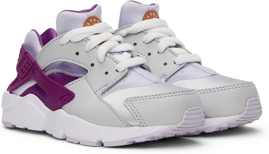 Nike Kids Purple & Silver Huarache Run Little Kids Sneakers - Picture 2