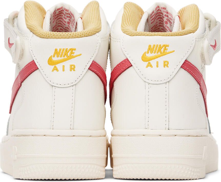 Nike Kids White Air Force 1 Mid Big Kids Sneakers