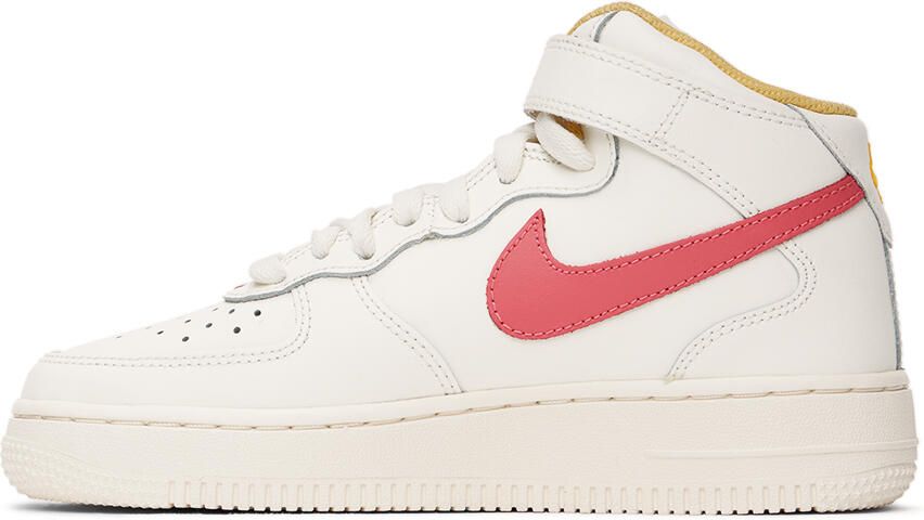 Nike Kids White Air Force 1 Mid Big Kids Sneakers - Picture 3