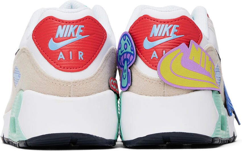 Nike Kids White Air Max 90 LTR SE Big Kids Sneakers