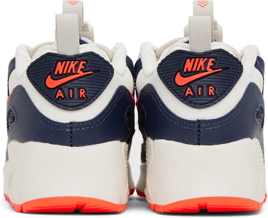 Nike Kids White & Navy Air Mac 90 Toggle Low-Top Little Kids Sneakers