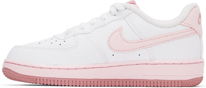 Nike Kids White & Pink Force 1 Little Kids Sneakers - Picture 3