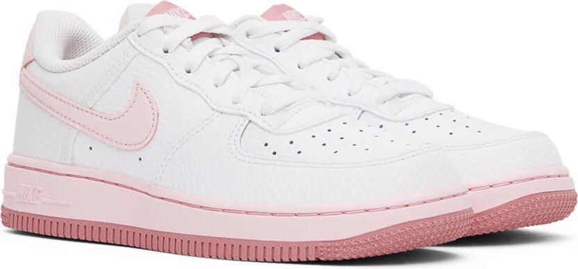 Nike Kids White & Pink Force 1 Little Kids Sneakers - Picture 2