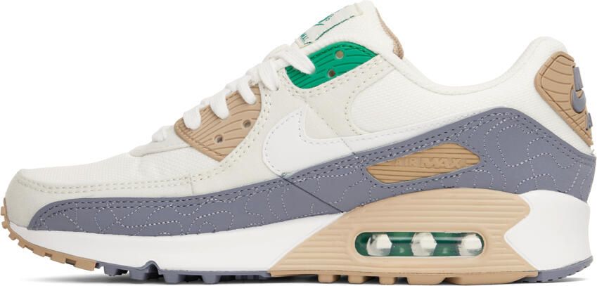 Nike Off-White & Beige Air Max 90 SE Sneakers - Picture 3