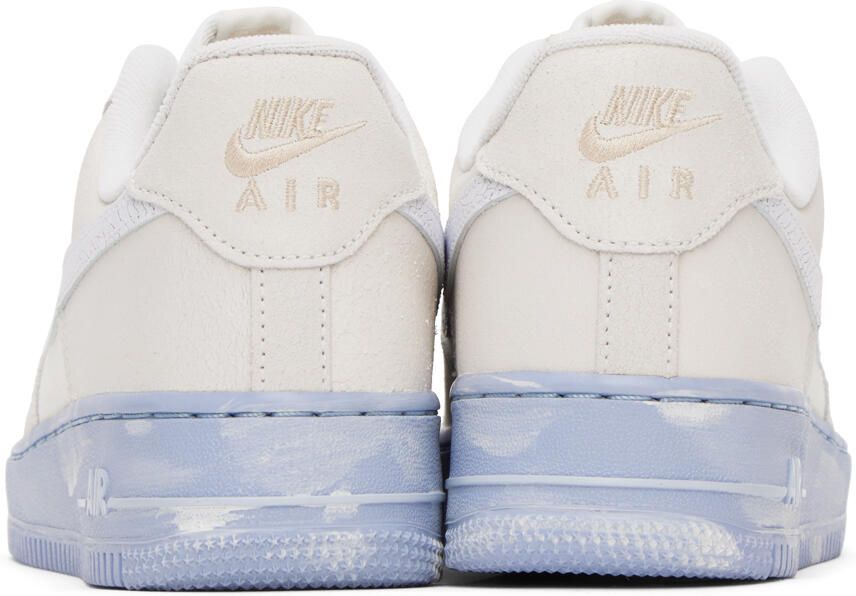 Nike Off-White & Blue Air Force 1 '07 LV8 EMB Sneakers - Picture 2