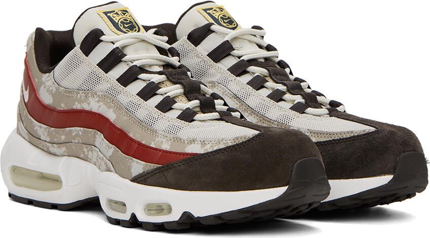 Nike Off-White & Brown Air Max 95 Sneakers - Picture 2