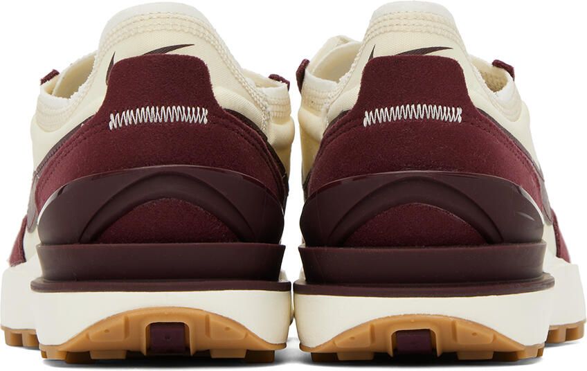 Nike Off-White & Burgundy Waffle One SE Sneakers