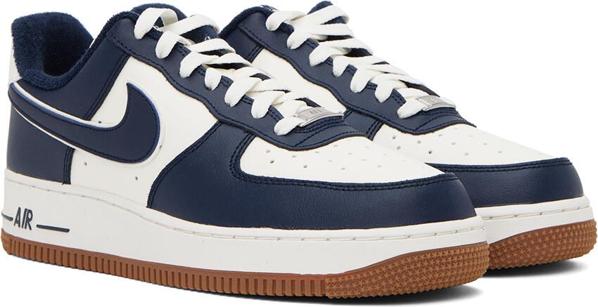 Nike Off-White & Navy Air Force 1 '07 Sneakers - Picture 2