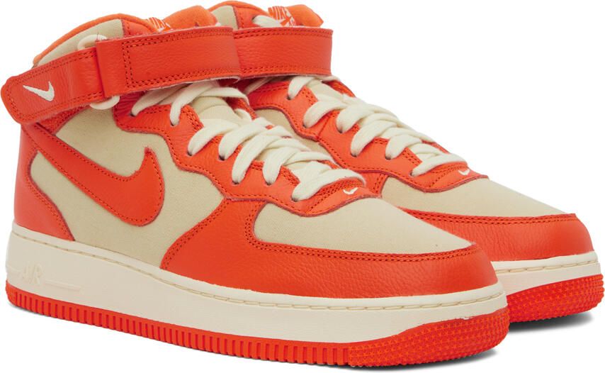 Nike Orange & Khaki Air Force 1 '07 LX NBHD Sneakers - Picture 2