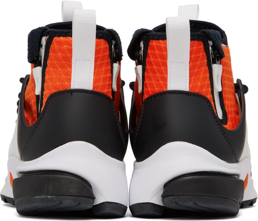 Nike Orange & White Air Presto Mid Utility Sneakers
