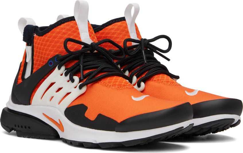 Nike Orange & White Air Presto Mid Utility Sneakers - Picture 2