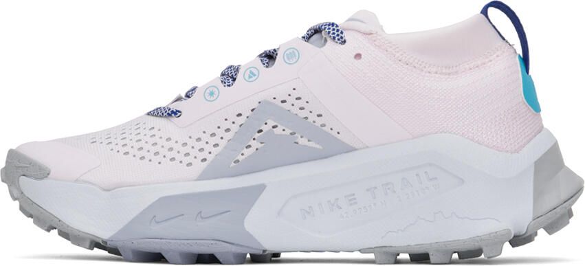 Nike Pink & Blue Zegama Sneakers - Picture 3