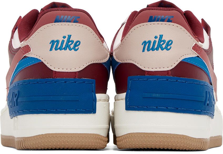 Nike Pink & Burgundry Air Force 1 Shadow Sneakers