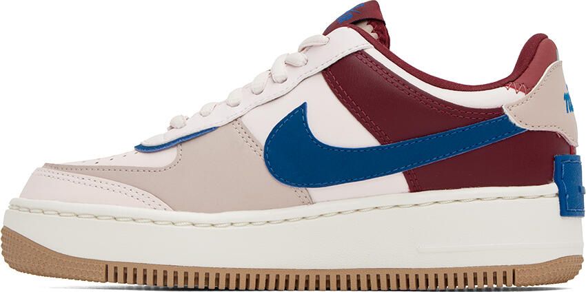 Nike Pink & Burgundry Air Force 1 Shadow Sneakers - Picture 3