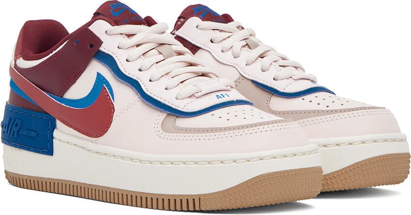 Nike Pink & Burgundry Air Force 1 Shadow Sneakers - Picture 2
