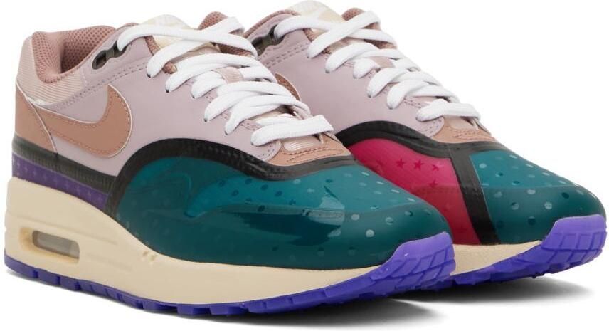 Nike Pink & Purple Air Max 1 PRM Sneakers - Picture 2