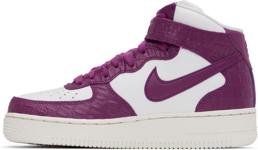 Nike Purple & White Air Force 1 '07 Sneakers - Picture 3