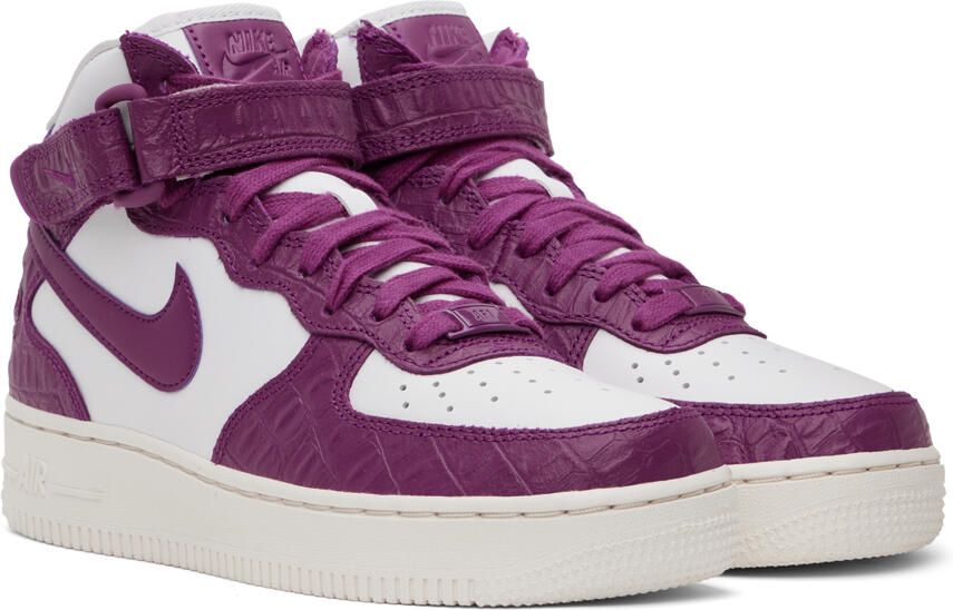 Nike Purple & White Air Force 1 '07 Sneakers - Picture 2