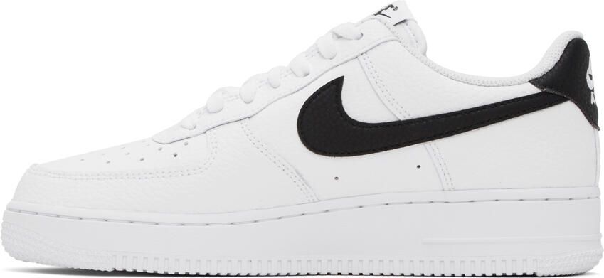 Nike White & Black Air Force 1 '07 Sneakers - Picture 3