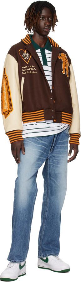 Nike White & Green LeBron James Air Force 1 Sneakers - Picture 5