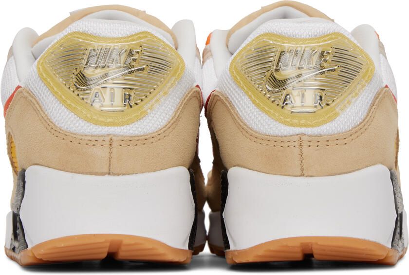 Nike White & Beige Air Max 90 SE Sneakers