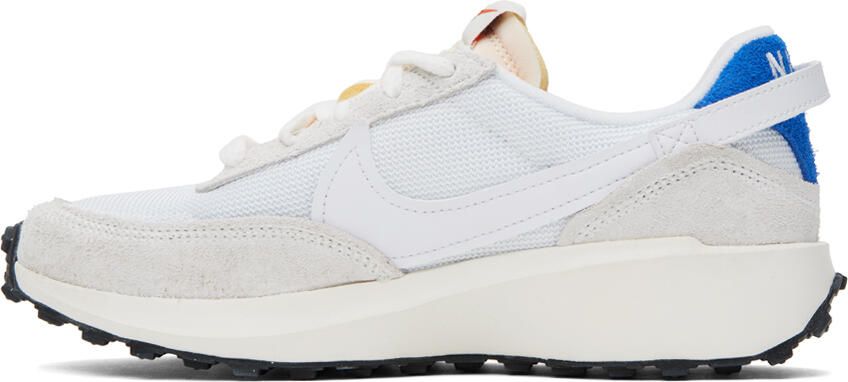 Nike White & Beige Waffle Debut Vintage Sneakers - Picture 4
