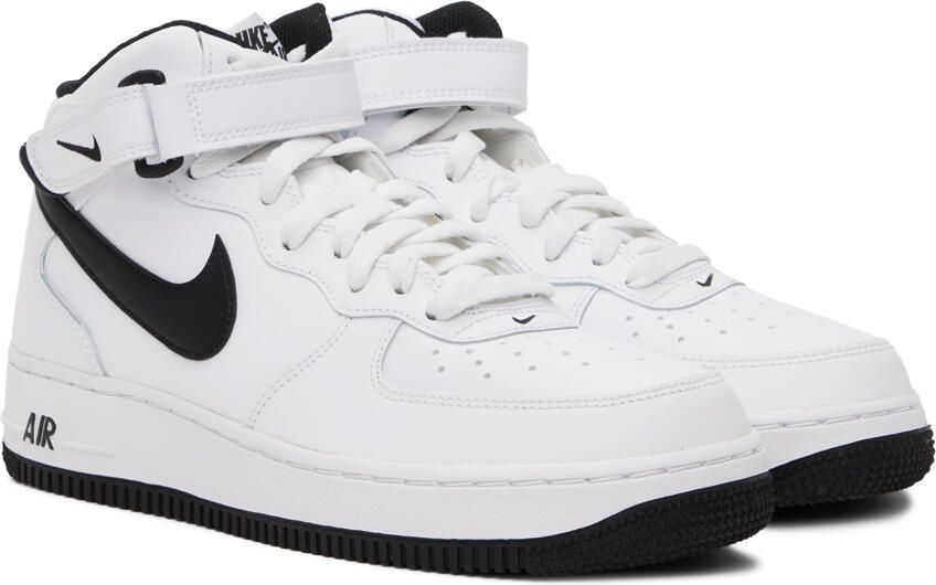 Nike White & Black Air Force 1 '07 Sneakers - Picture 2