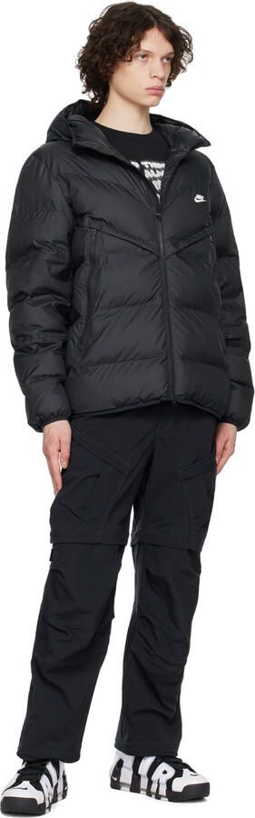 Nike White & Black Air More Uptempo '96 Sneakers - Picture 4