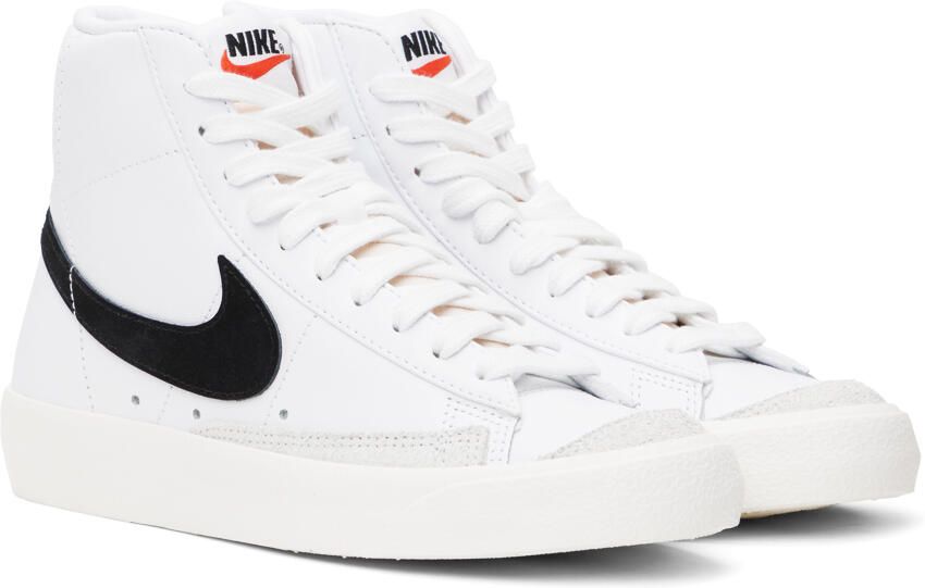 Nike White & Black Blazer Mid '77 Vintage Sneakers