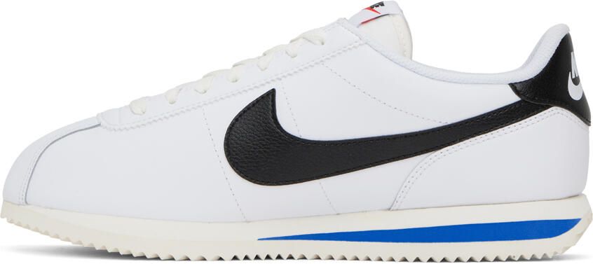 Nike White & Black Cortez Sneakers - Picture 3