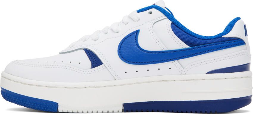 Nike White & Blue Gamma Force Sneakers - Picture 3