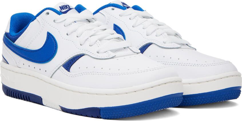 Nike White & Blue Gamma Force Sneakers - Picture 2